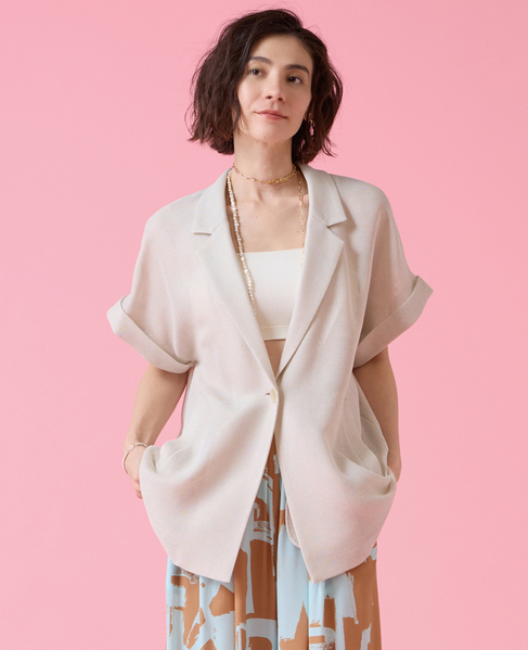 スリーブレスジャケット 詳細画像 アイボリー 1