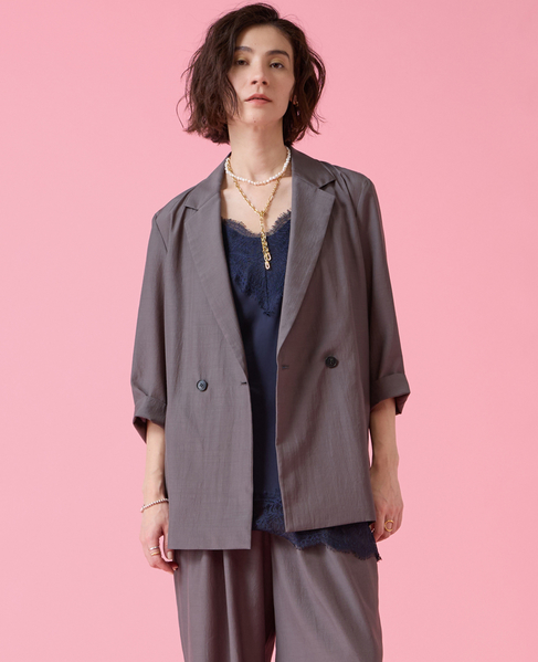 《定番》高機能素材サマージャケット 詳細画像 チャコールグレー 8