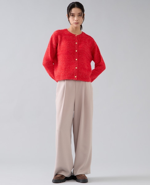 タックワイドパンツ 詳細画像 ベージュ 2