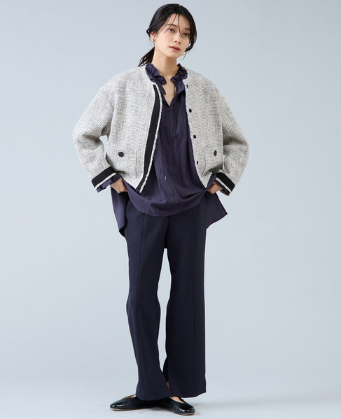 スリットヘムパンツ 詳細画像 ネイビー 3