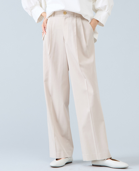 ワイドストレートパンツ 詳細画像 ライトベージュ 1