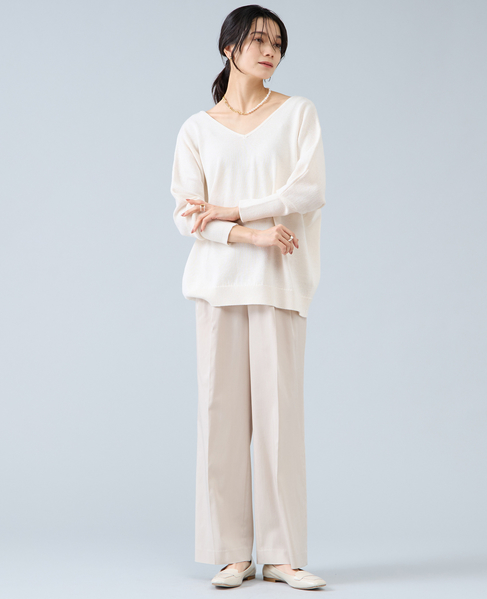 ワイドストレートパンツ 詳細画像 ライトベージュ 7