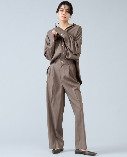 ワイドストレートパンツ 詳細画像 カーキ 3