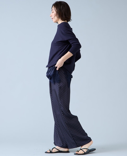 サイドラインイージーパンツ 詳細画像 ネイビードット 11