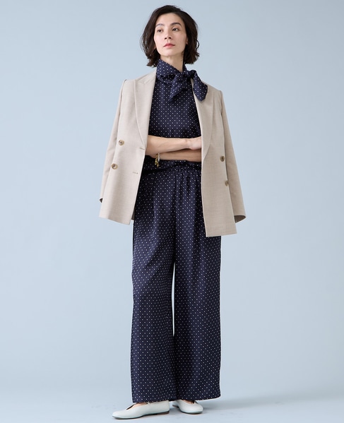 サイドラインイージーパンツ 詳細画像 ネイビードット 2