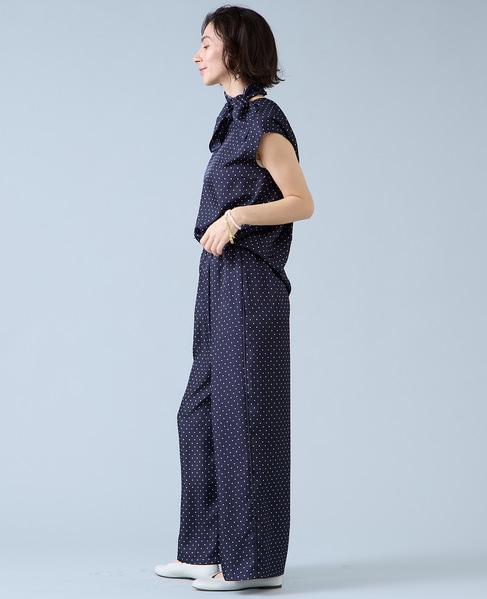 サイドラインイージーパンツ 詳細画像 ネイビードット 7