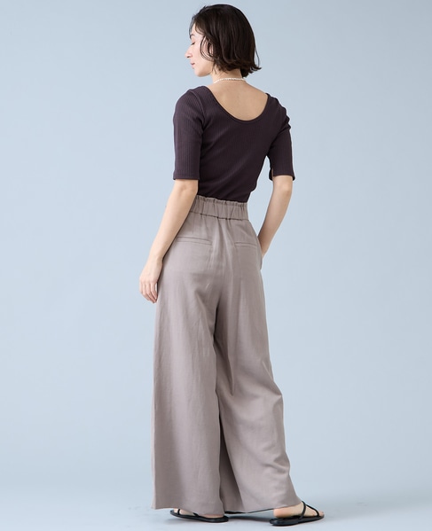 ワイドレッグパンツ 詳細画像 モカ 14