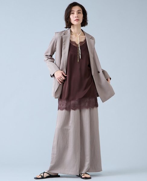 ワイドレッグパンツ 詳細画像 モカ 4