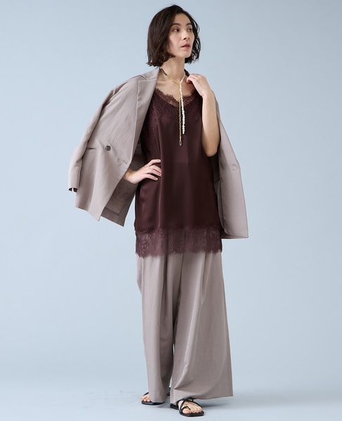 ワイドレッグパンツ 詳細画像 モカ 5