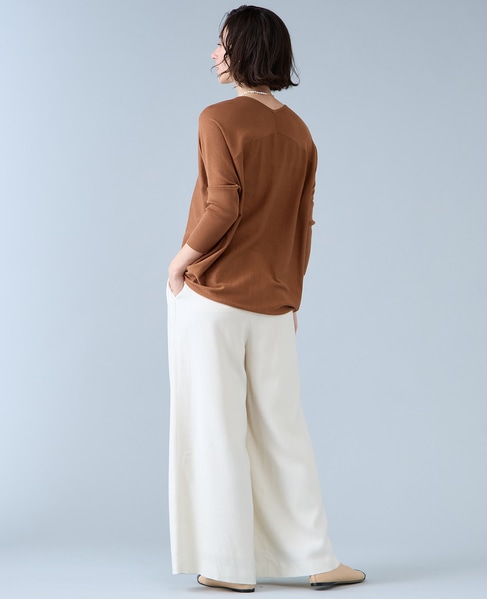 ワイドレッグパンツ 詳細画像 アイボリー 3