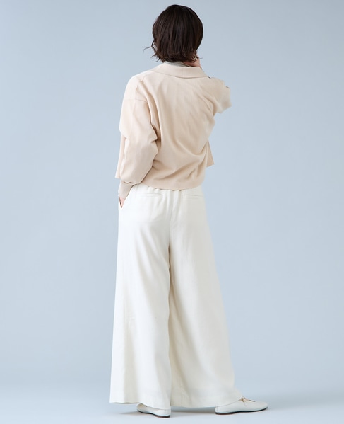ワイドレッグパンツ 詳細画像 アイボリー 6