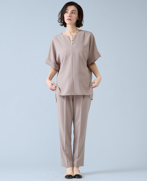 ドロストテーパードパンツ 詳細画像 モカ 6