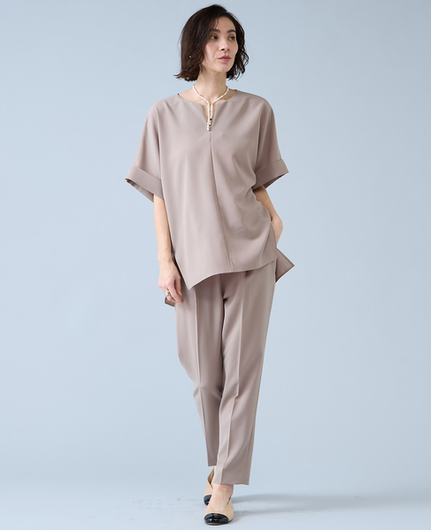 ドロストテーパードパンツ 詳細画像 モカ 7