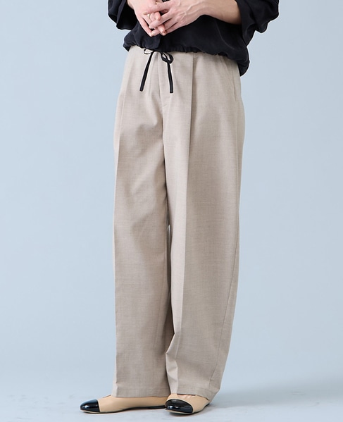 麻調カーブパンツ 詳細画像 ナチュラル 1