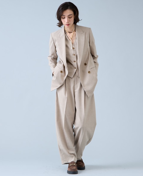 麻調カーブパンツ 詳細画像 ナチュラル 3