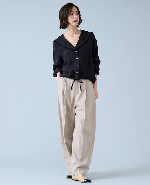 麻調カーブパンツ 詳細画像 ナチュラル 6