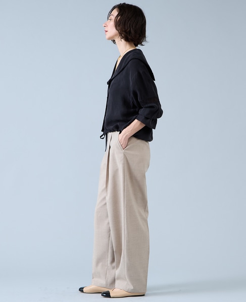 麻調カーブパンツ 詳細画像 ナチュラル 8