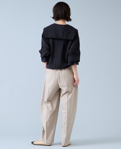 麻調カーブパンツ 詳細画像 ナチュラル 9