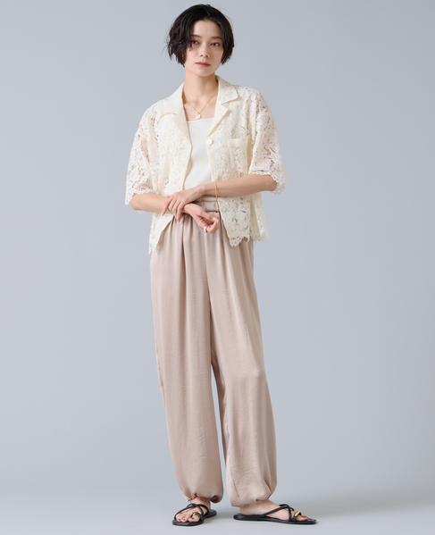 サテンバルーンパンツ 詳細画像 ライトベージュ 2