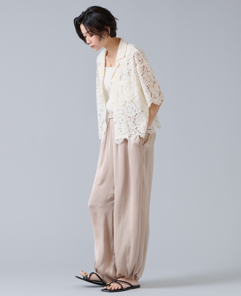 サテンバルーンパンツ 詳細画像 ライトベージュ 3