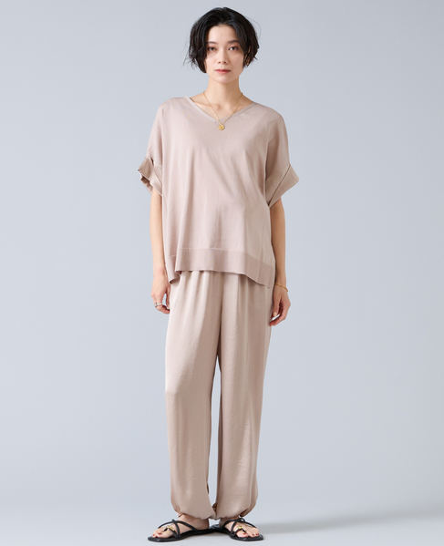 サテンバルーンパンツ 詳細画像 ライトベージュ 8