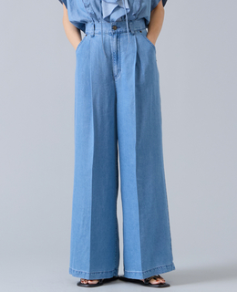 6オンステンセルデニムバギーパンツ