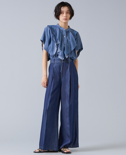 6オンステンセルデニムバギーパンツ