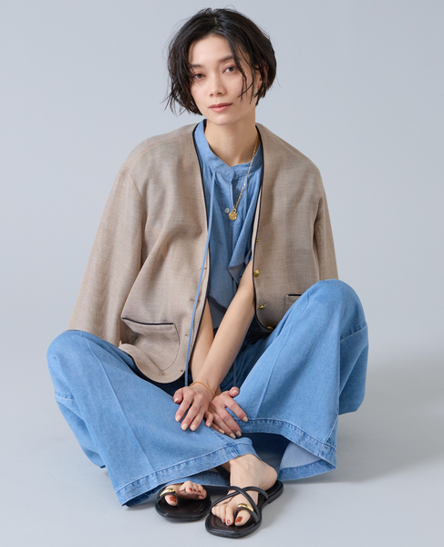 6オンステンセルデニムバギーパンツ 詳細画像 ライトブルー 10