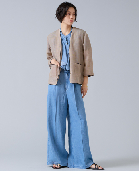 6オンステンセルデニムバギーパンツ 詳細画像 ライトブルー 7