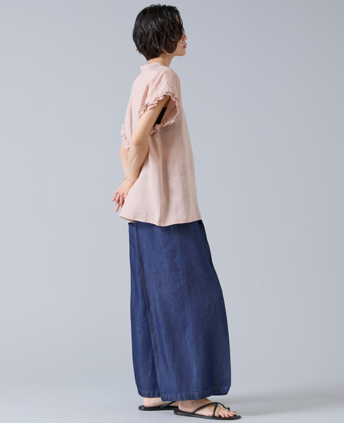 6オンステンセルデニムバギーパンツ 詳細画像 ネイビー 11