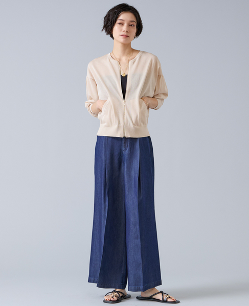 6オンステンセルデニムバギーパンツ 詳細画像 ネイビー 12