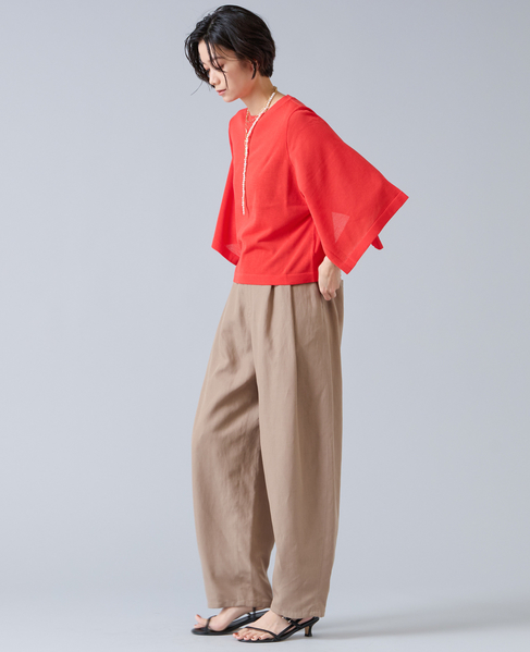 リネンタンブラーカーブパンツ 詳細画像 ベージュ 11