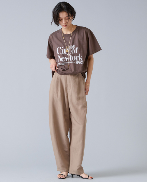 リネンタンブラーカーブパンツ 詳細画像 ベージュ 3