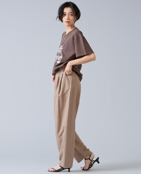 リネンタンブラーカーブパンツ 詳細画像 ベージュ 4