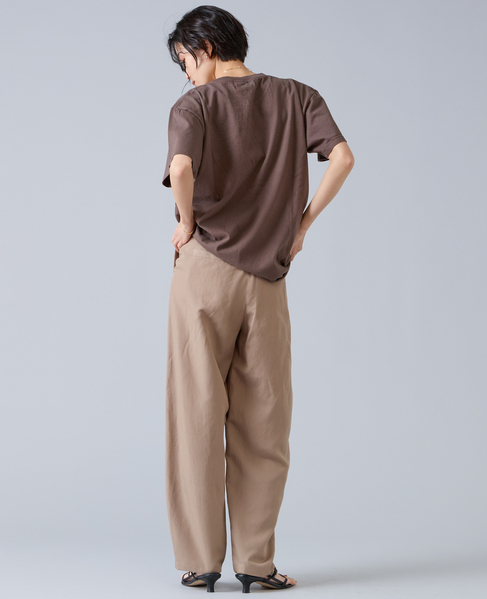 リネンタンブラーカーブパンツ 詳細画像 ベージュ 5