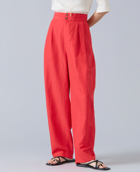 リネンタンブラーカーブパンツ 詳細画像 レッド 1
