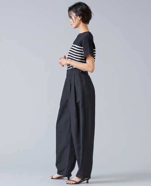 リネンタンブラーカーブパンツ 詳細画像 ブラック 6