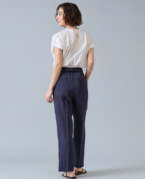 麻調タックワイドストレートパンツ 詳細画像 ネイビー 10