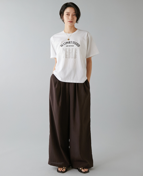 《定番》高機能素材ギャザーイージーパンツ 詳細画像 ブラウン 6