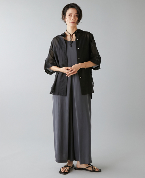 ウエストタックサロペット 詳細画像 チャコールグレー 2