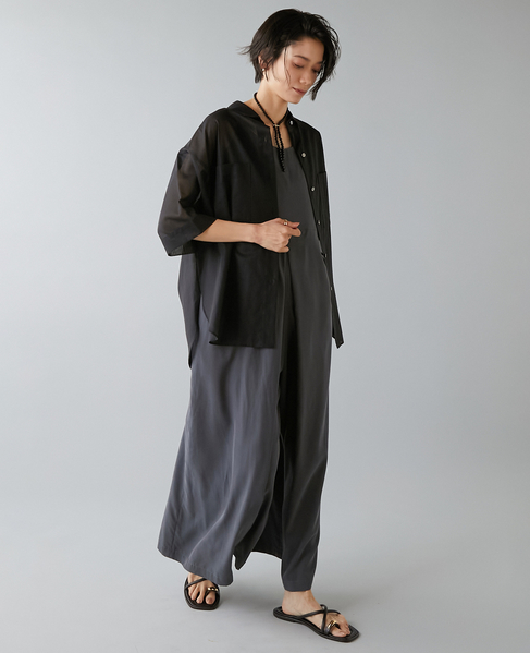 ウエストタックサロペット 詳細画像 チャコールグレー 3