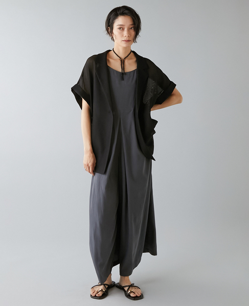 ウエストタックサロペット 詳細画像 チャコールグレー 7