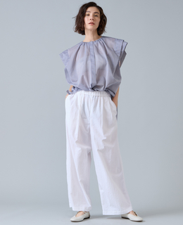 高機能素材ギャザーイージーパンツ