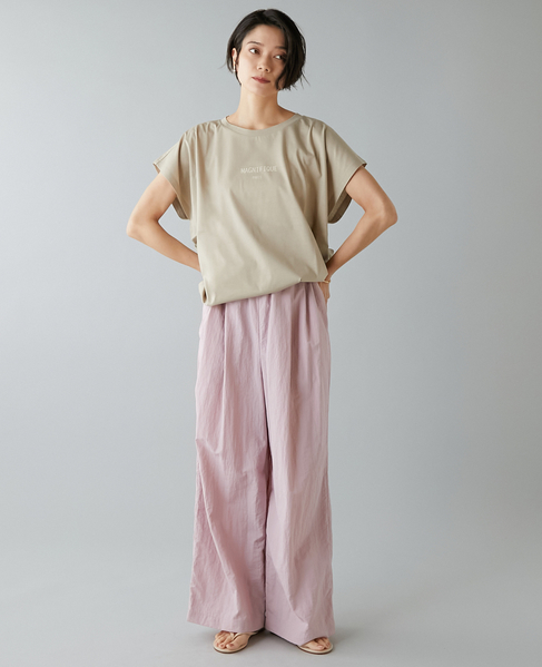 高機能素材ギャザーイージーパンツ 詳細画像 ピンク 13