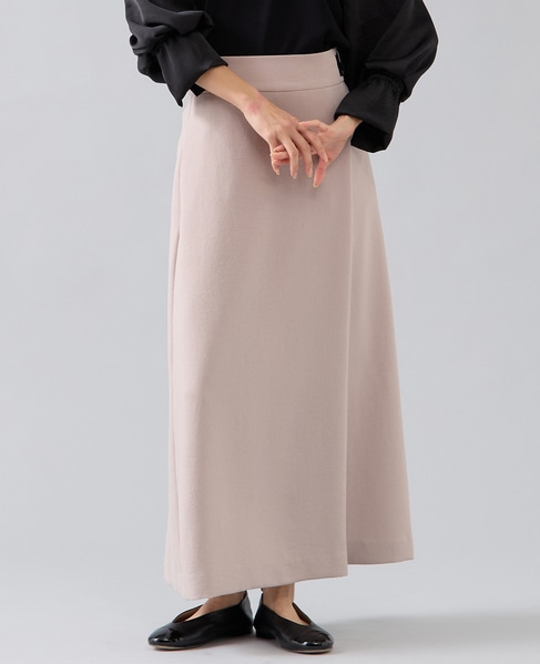 ラップ風ナロースカート 詳細画像 ベージュ 1