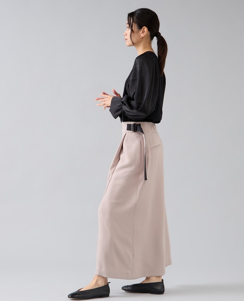 ラップ風ナロースカート 詳細画像 ベージュ 11