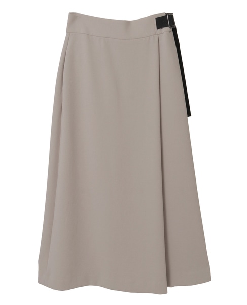 ラップ風ナロースカート 詳細画像 ベージュ 12