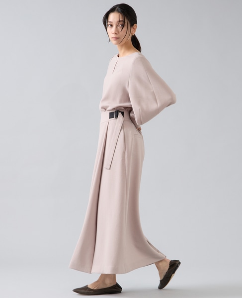 ラップ風ナロースカート 詳細画像 ベージュ 3