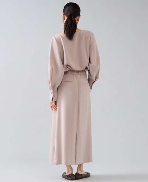 ラップ風ナロースカート 詳細画像 ベージュ 5