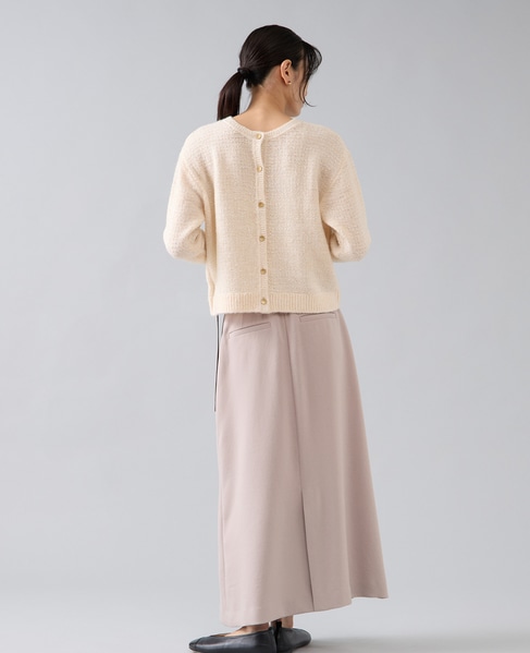 ラップ風ナロースカート 詳細画像 ベージュ 8